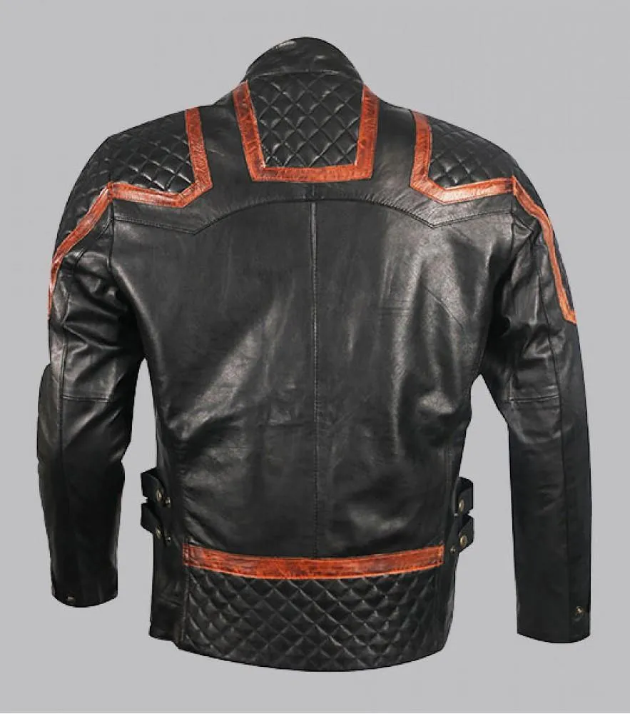 101 Vintage Distressed Motor Biker Real Leather Jacket