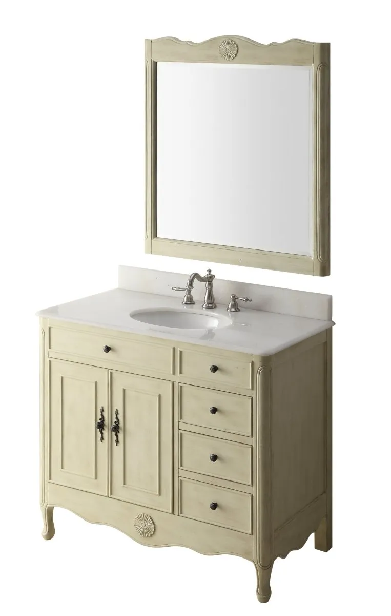 38" Daleville Bathroom Sink Vanity - Benton Collection HF-837WP