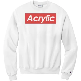 Acrylic Supreme-Themed Sweatshirts