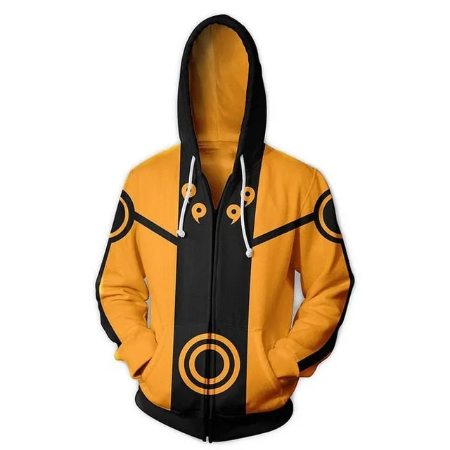 Anime Naruto Kakashi Boruto 3D Hoody Uzumaki Jacket Uchiha Sasuke Akatsuki Tops Hoodies Sweatshirt Thin Zipper Coat Streetwear