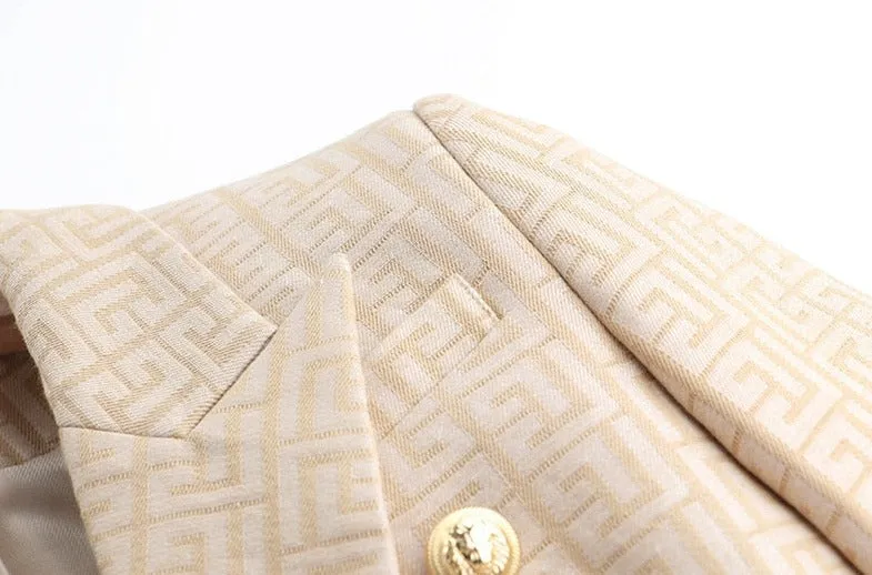 Beige Texture Blazer