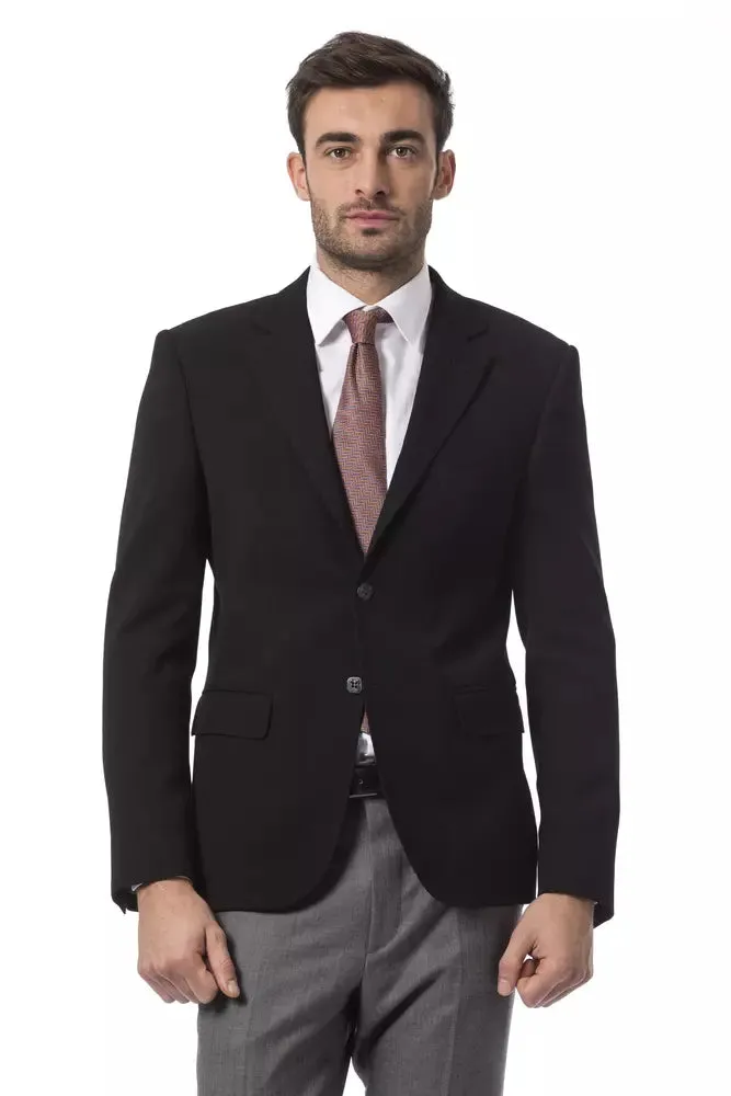 Billionaire Italian Couture Black Wool Men's Blazer