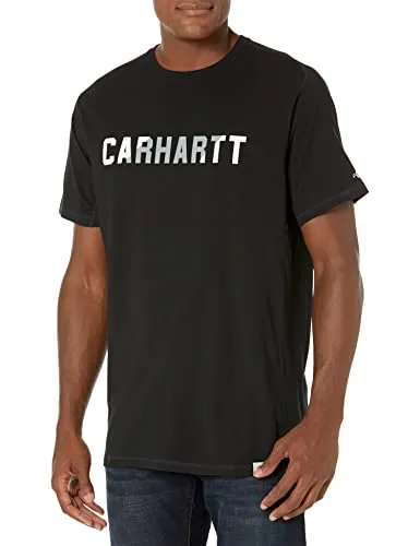 Carhartt 105203 Men's Force Relaxed Fit Midweight Short-Sleeve Block Logo Graphic T-Shirt