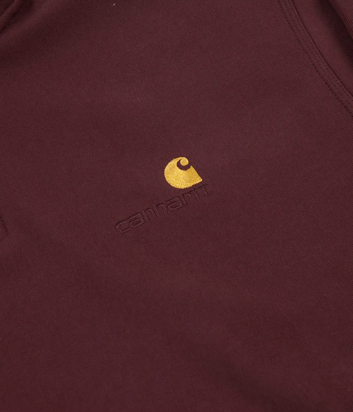 Carhartt Half Zip American Script Sweatshirt - Bordeaux