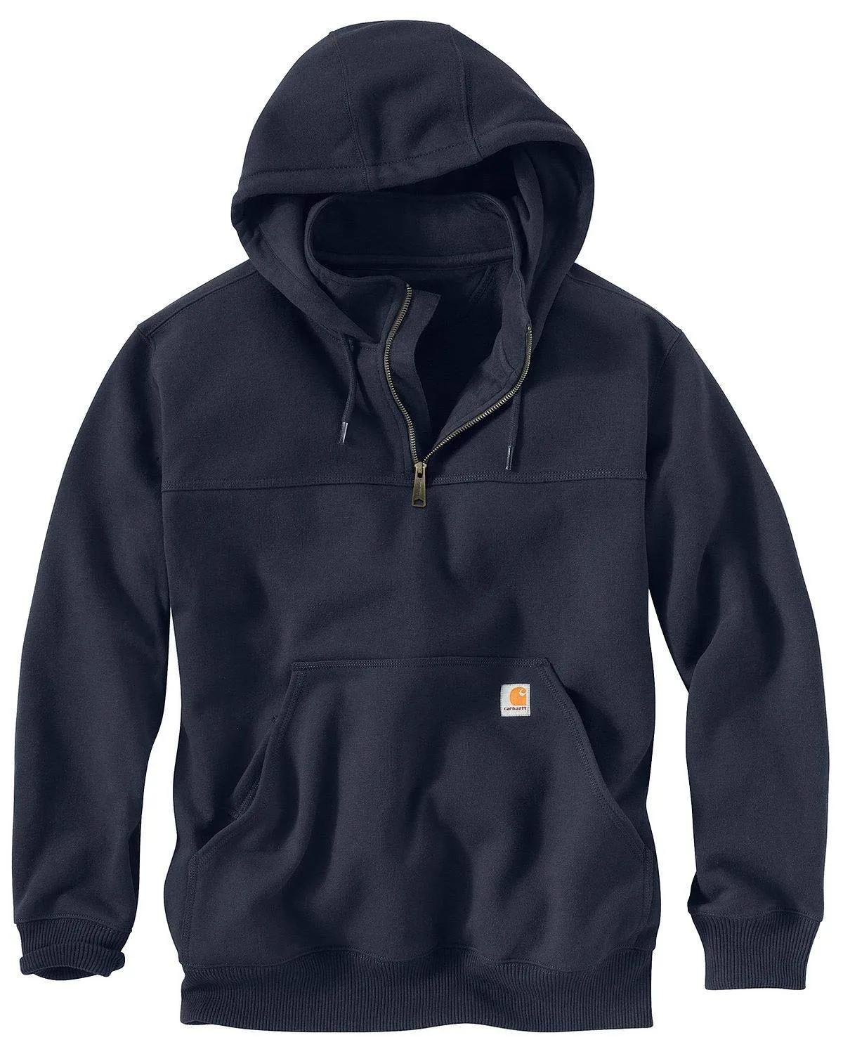 Carhartt Men's Big & Tall Rain Defender Loose Fit Heavyweight Quarter-Zip Sweatshirt, New Navy, 4X-Large