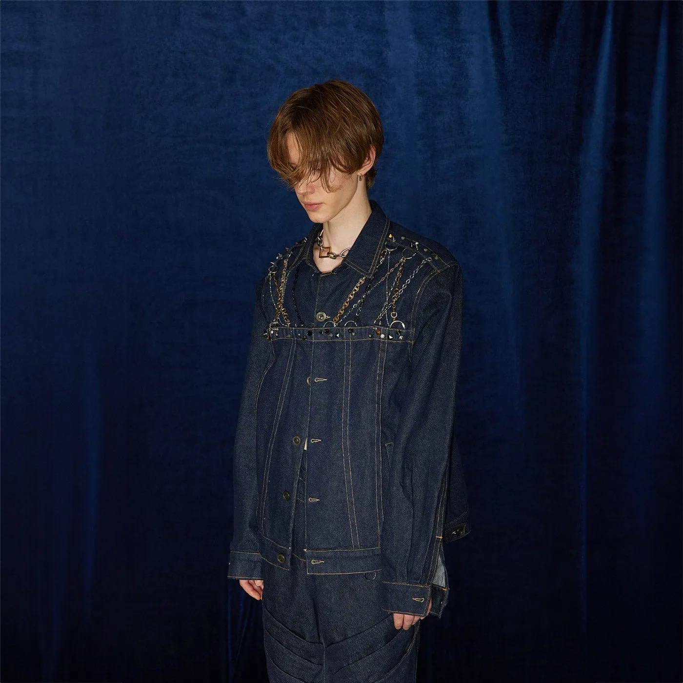 Chain Harness Denim Jacket