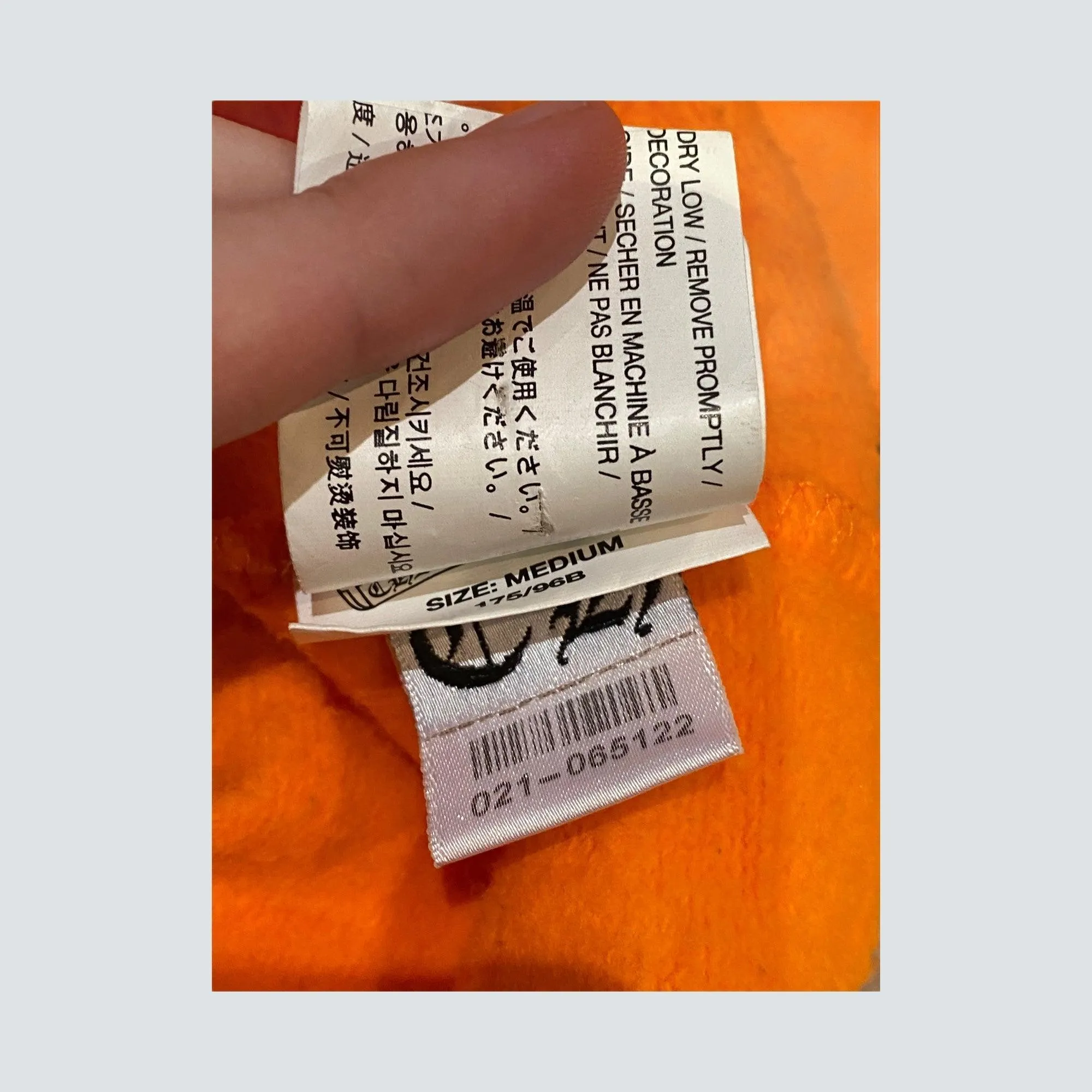 Chrome heats off white orange hoodie (M)