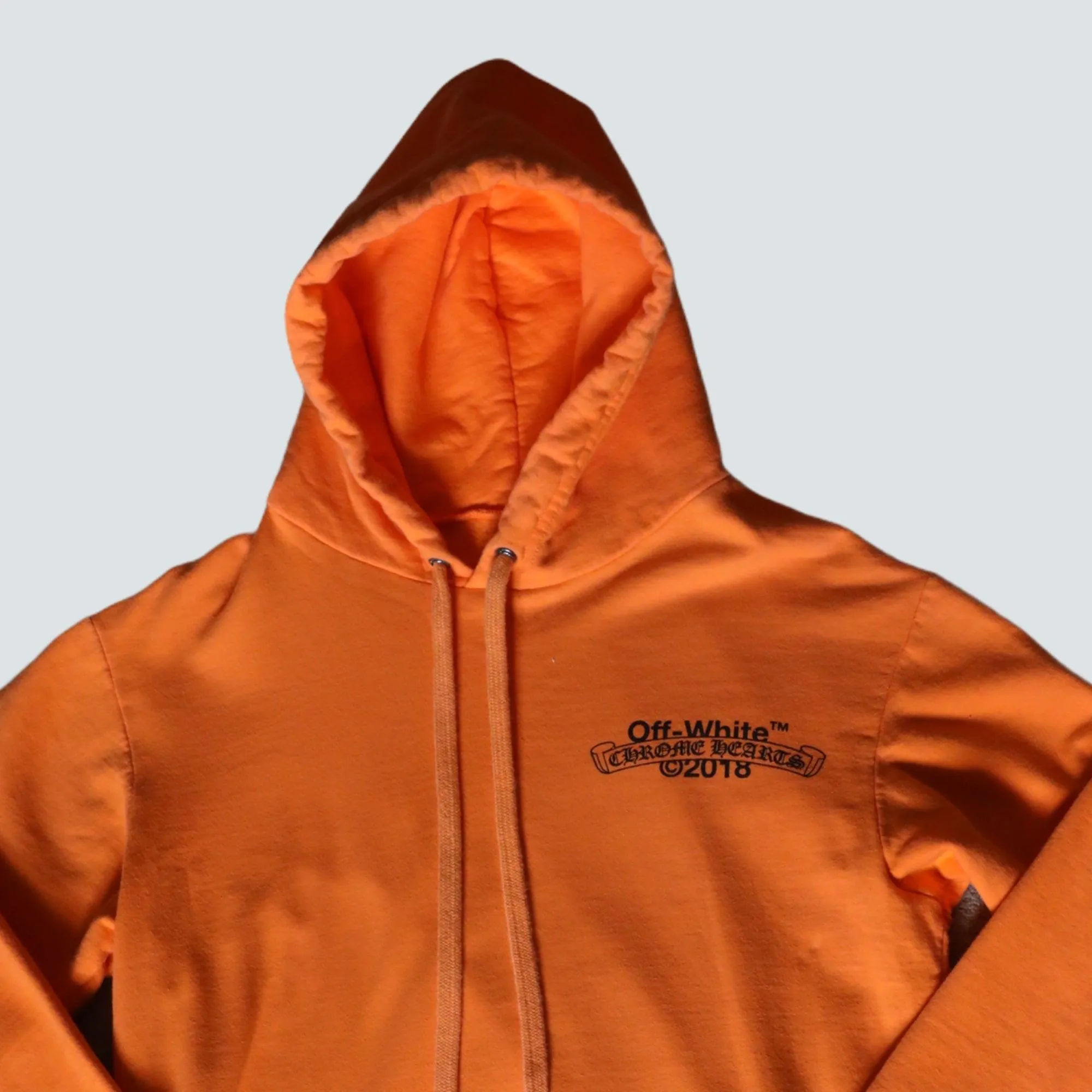 Chrome heats off white orange hoodie (M)