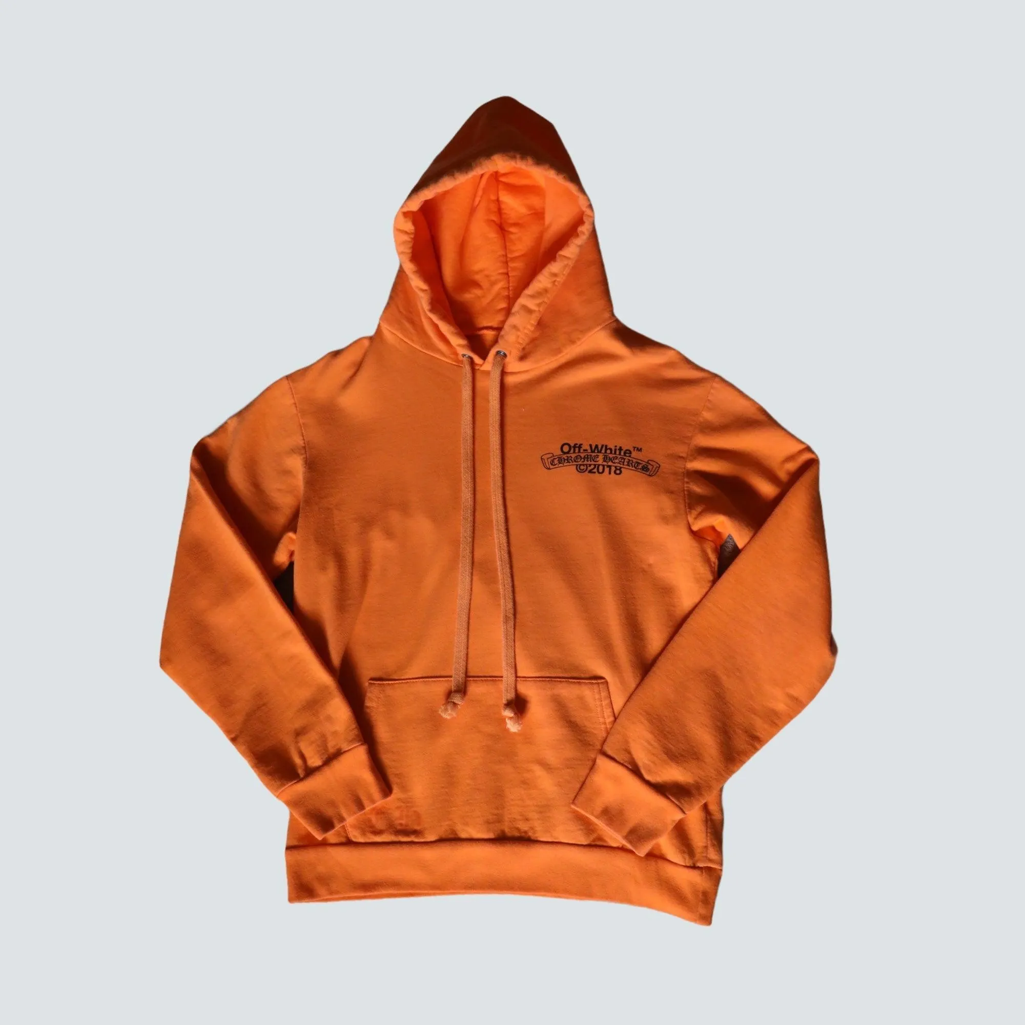 Chrome heats off white orange hoodie (M)