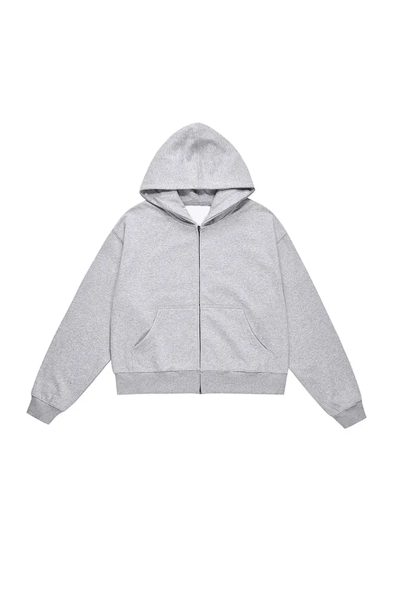 Classic Relaxed Fit Zip-Up Hoodie