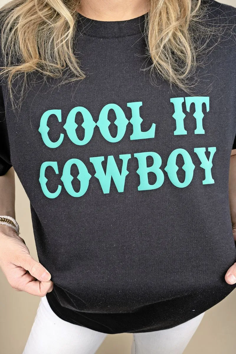 Cool It Cowboy Puff Vinyl Short Sleeve Relaxed Fit T-Shirt