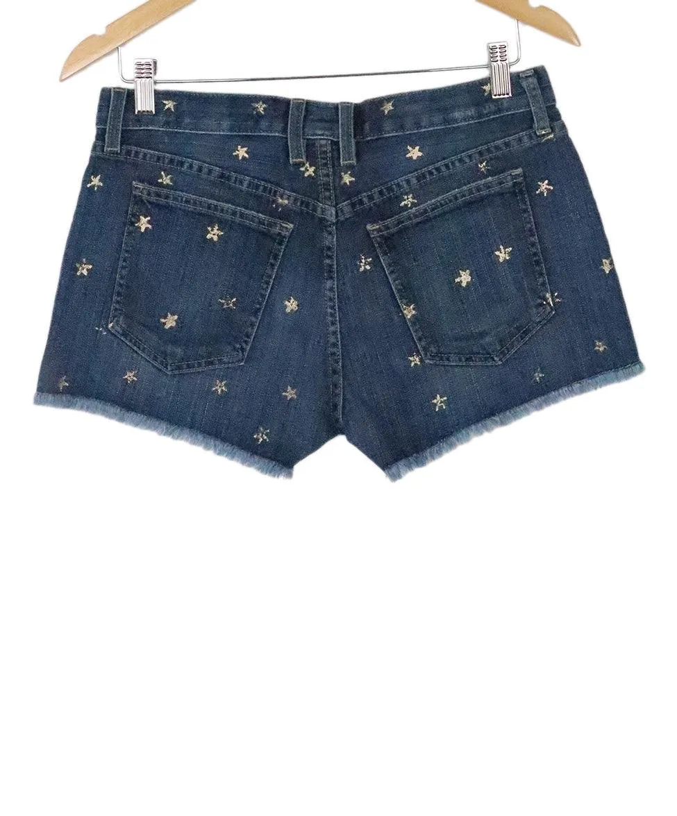 Current Elliott Denim Shorts w/ Gold Stars sz 2