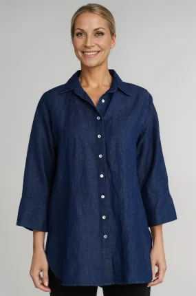 Cut Loose Flax Denim Easy Shirt Spring 2025- Special Order