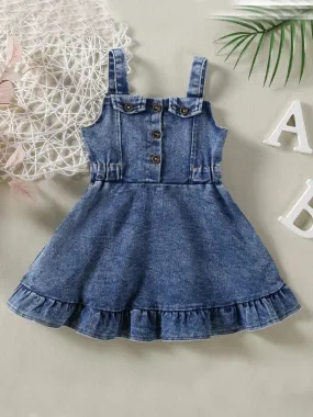 Denim Jamboree Ruffle Dress