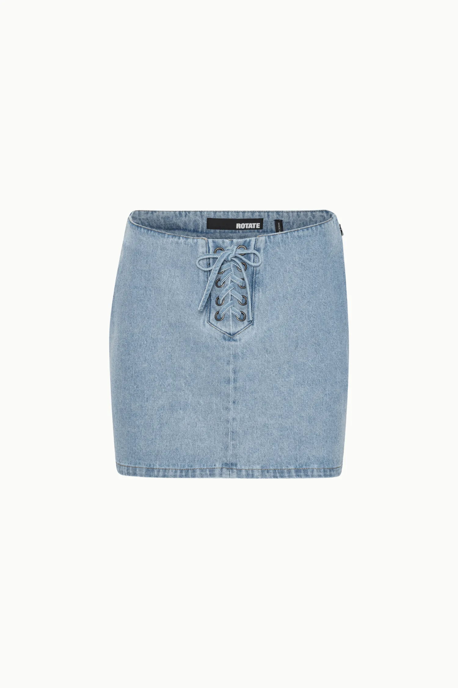 Denim Laced Mini Skirt