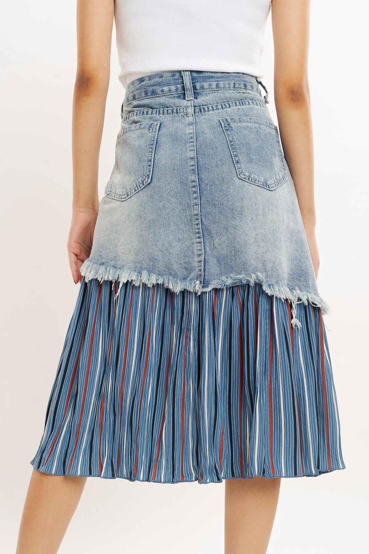 Denim Street Cut Transformation Skirt