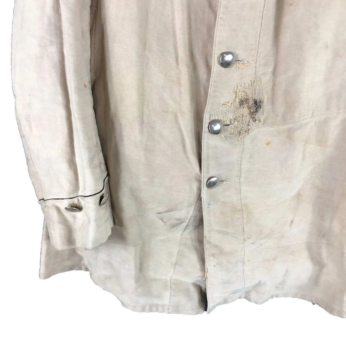 Distressed Repaired German 1940s Work Jacket Chaplain Medic