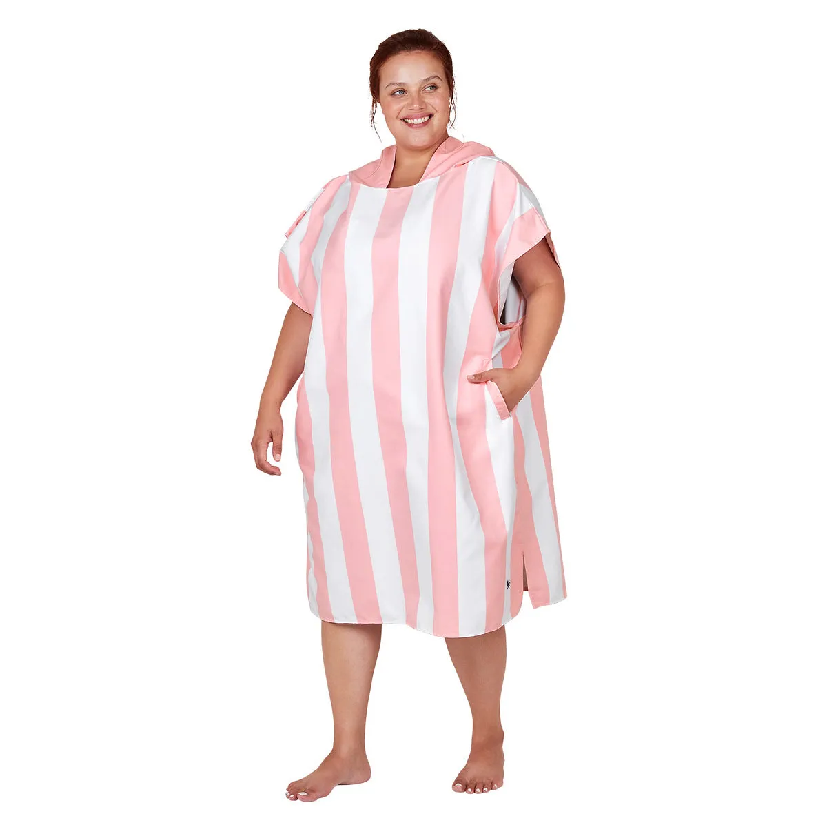 Dock & Bay Poncho Adults - Malibu Pink - GRS Certified