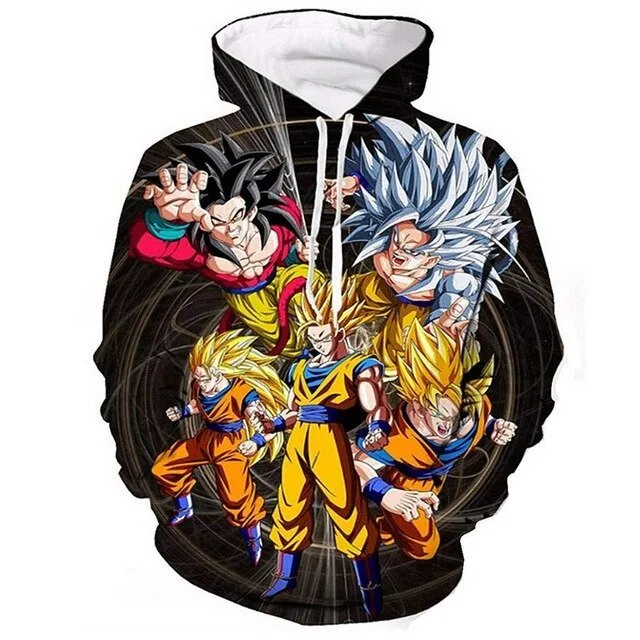 Dragon ball Anime 3D hoodies Men Women Hooded Sweatshirt Dragonball Son Goku Casual Pockets Streetwear Autumn Tops