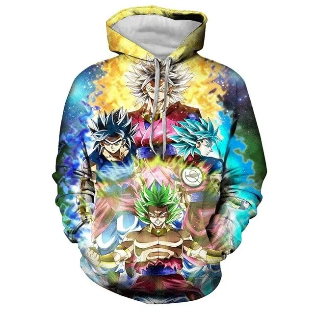 Dragon ball Anime 3D hoodies Men Women Hooded Sweatshirt Dragonball Son Goku Casual Pockets Streetwear Autumn Tops