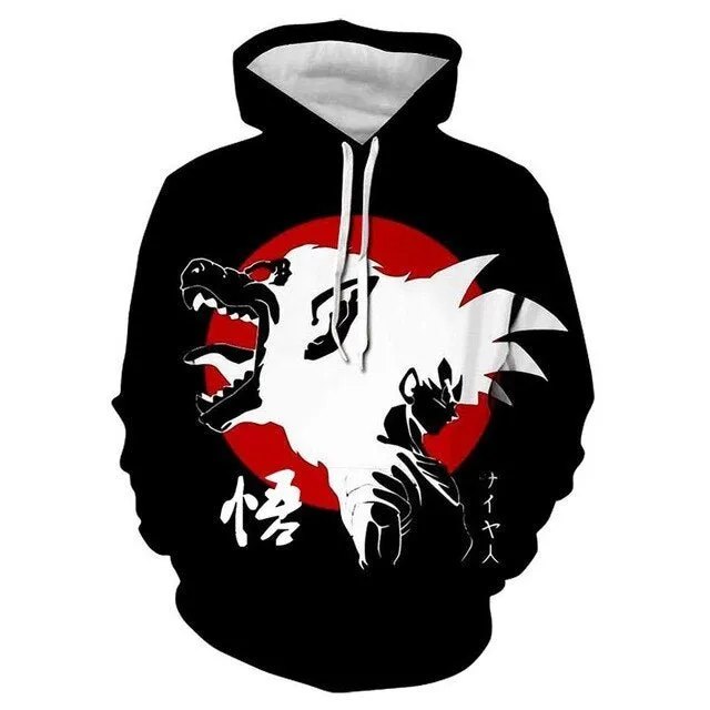 Dragon ball Anime 3D hoodies Men Women Hooded Sweatshirt Dragonball Son Goku Casual Pockets Streetwear Autumn Tops