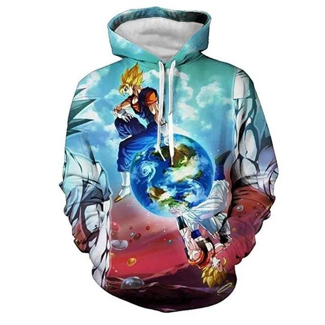 Dragon ball Anime 3D hoodies Men Women Hooded Sweatshirt Dragonball Son Goku Casual Pockets Streetwear Autumn Tops