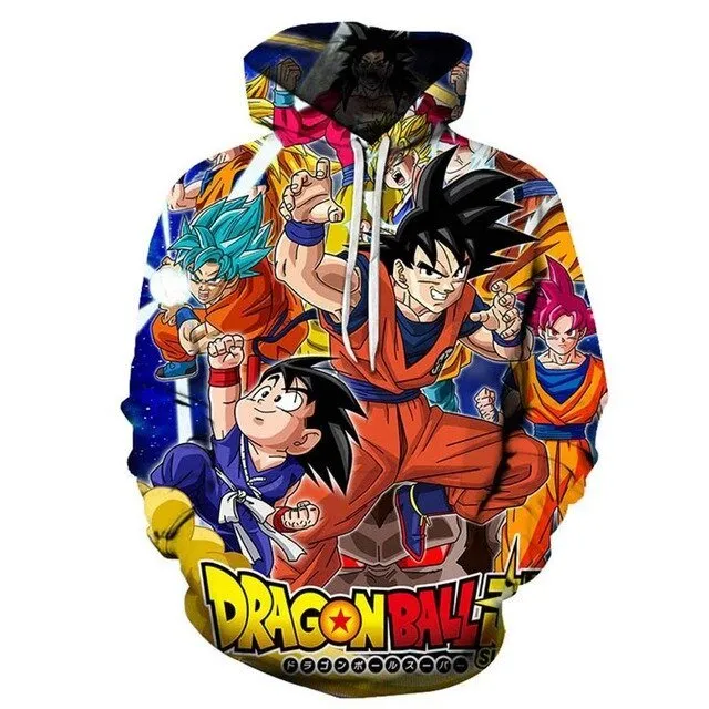 Dragon ball Anime 3D hoodies Men Women Hooded Sweatshirt Dragonball Son Goku Casual Pockets Streetwear Autumn Tops