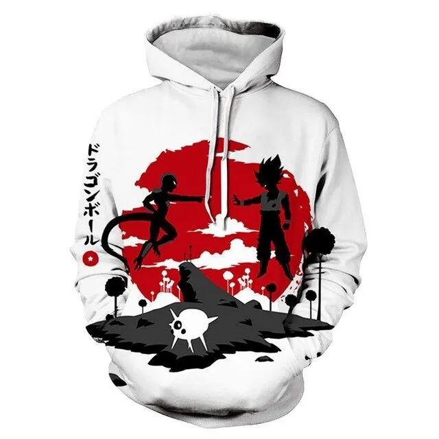 Dragon ball Anime 3D hoodies Men Women Hooded Sweatshirt Dragonball Son Goku Casual Pockets Streetwear Autumn Tops