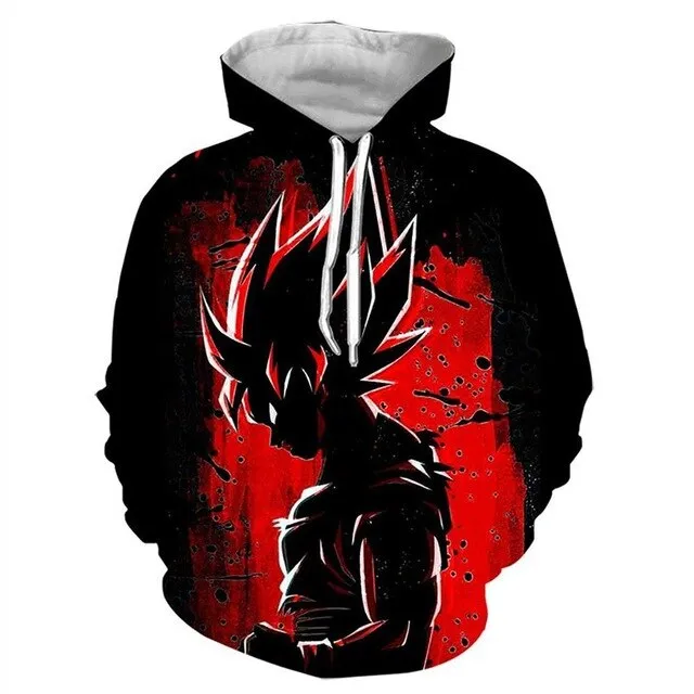 Dragon Ball Z 3D Hoodies Men/Women Pullovers Sweatshirts Strong Goku Print Male Hooded Tracksuits Hoody