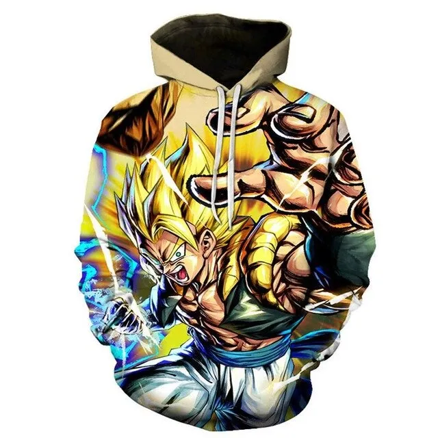 Dragon Ball Z 3D Hoodies Men/Women Pullovers Sweatshirts Strong Goku Print Male Hooded Tracksuits Hoody