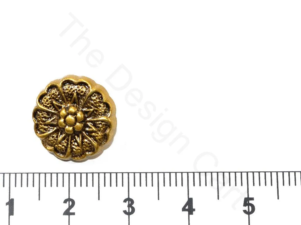 Golden Flower Acrylic Coat Buttons