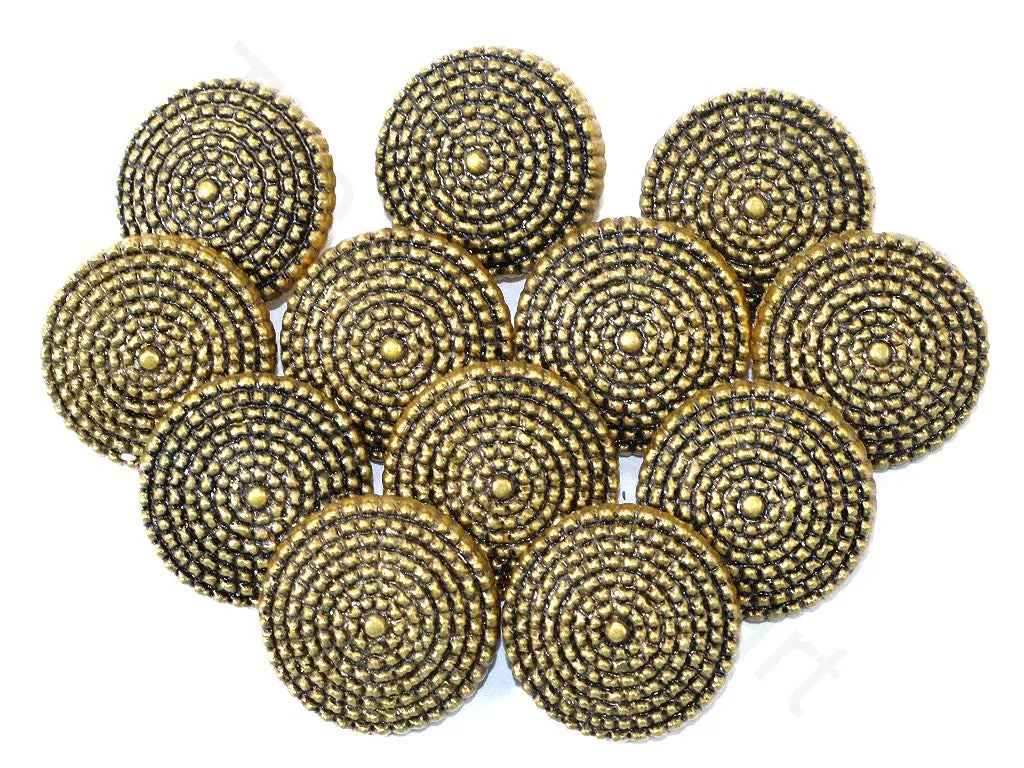 Golden Texture Circles Acrylic Coat Buttons