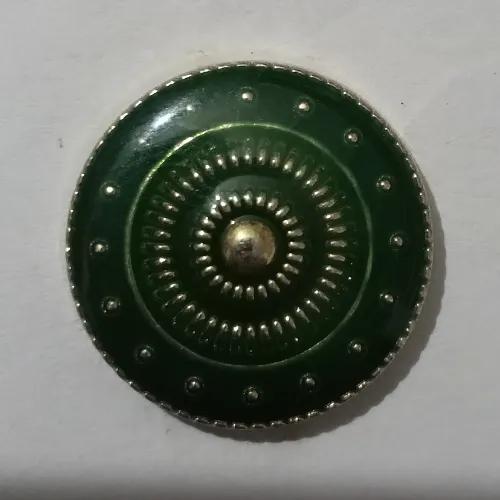 Green Dotted Design Metal Buttons