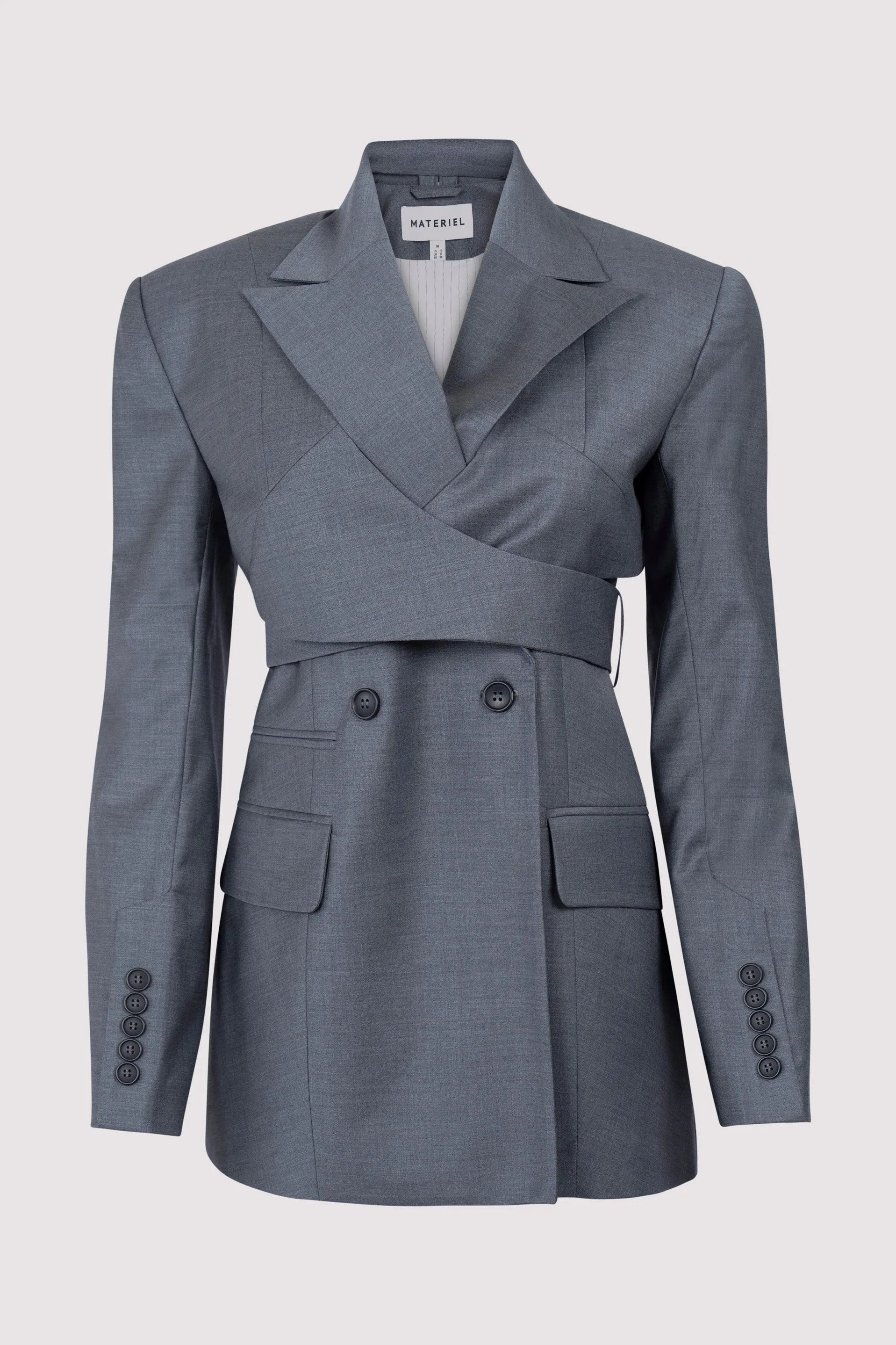 Grey 2-In-1 Layer On Layer Blazer