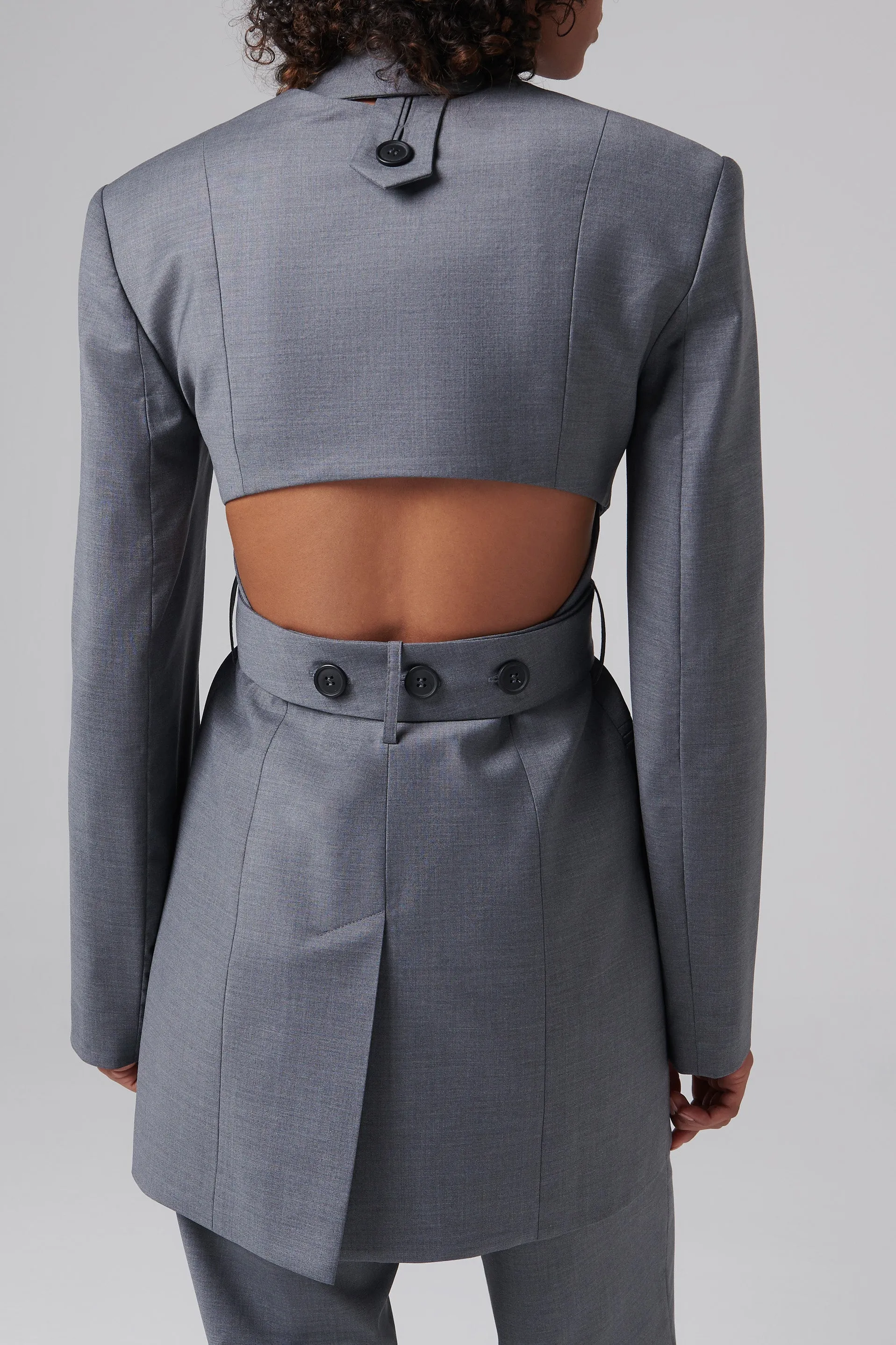 Grey 2-In-1 Layer On Layer Blazer