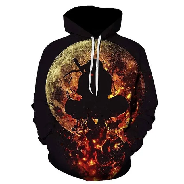 Hoodies Unisex Naruto Harajuku Japanese Anime Uchiha Itachi Printed Men's Hoodie Male Streetwear Fashion Casual sweatshirt Coat