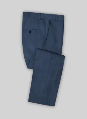 Italian Prato Indigo Blue Linen Pants