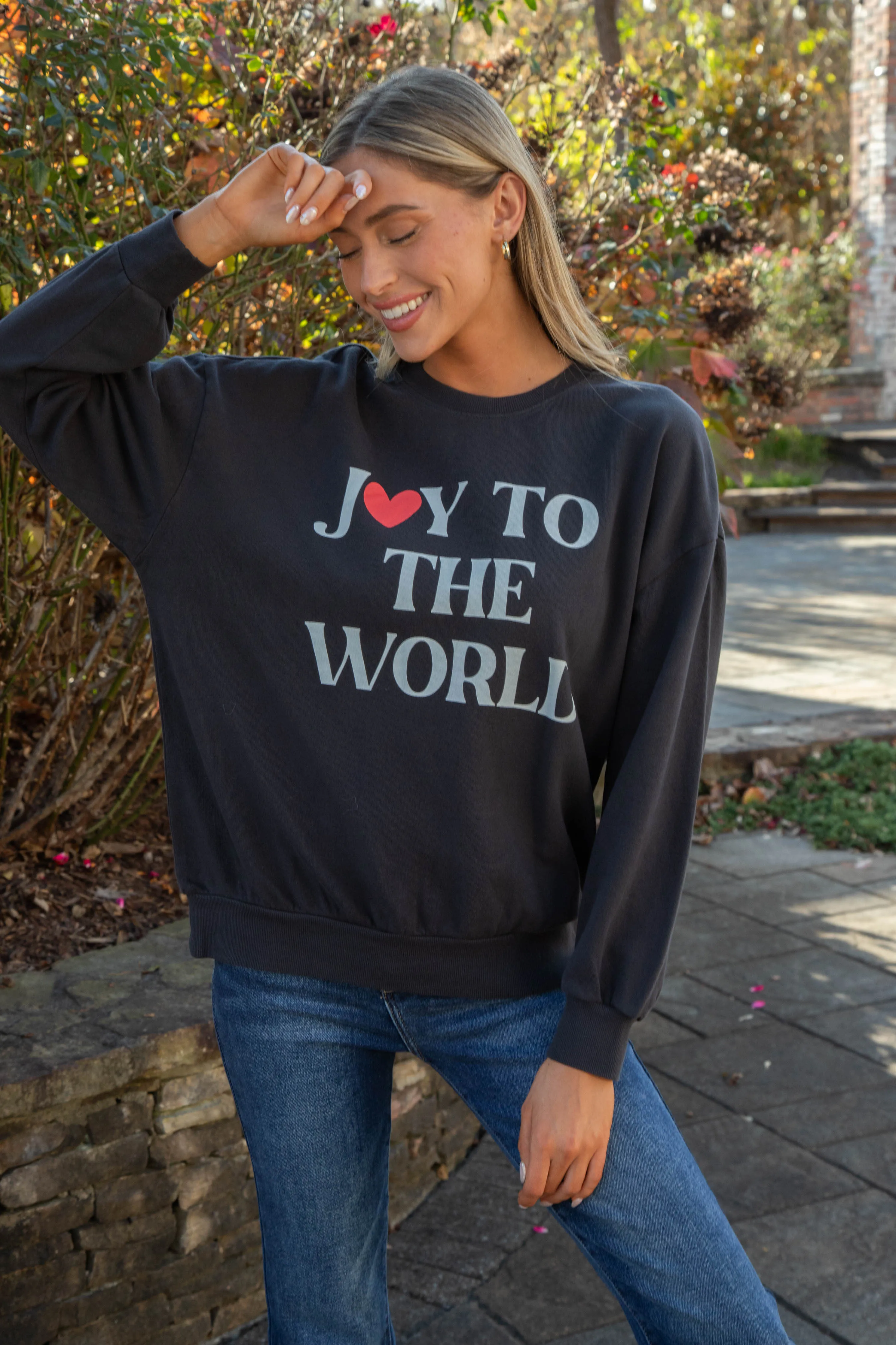 Joy to the World Sunday Sweatshirt, Black Sand | Z Supply