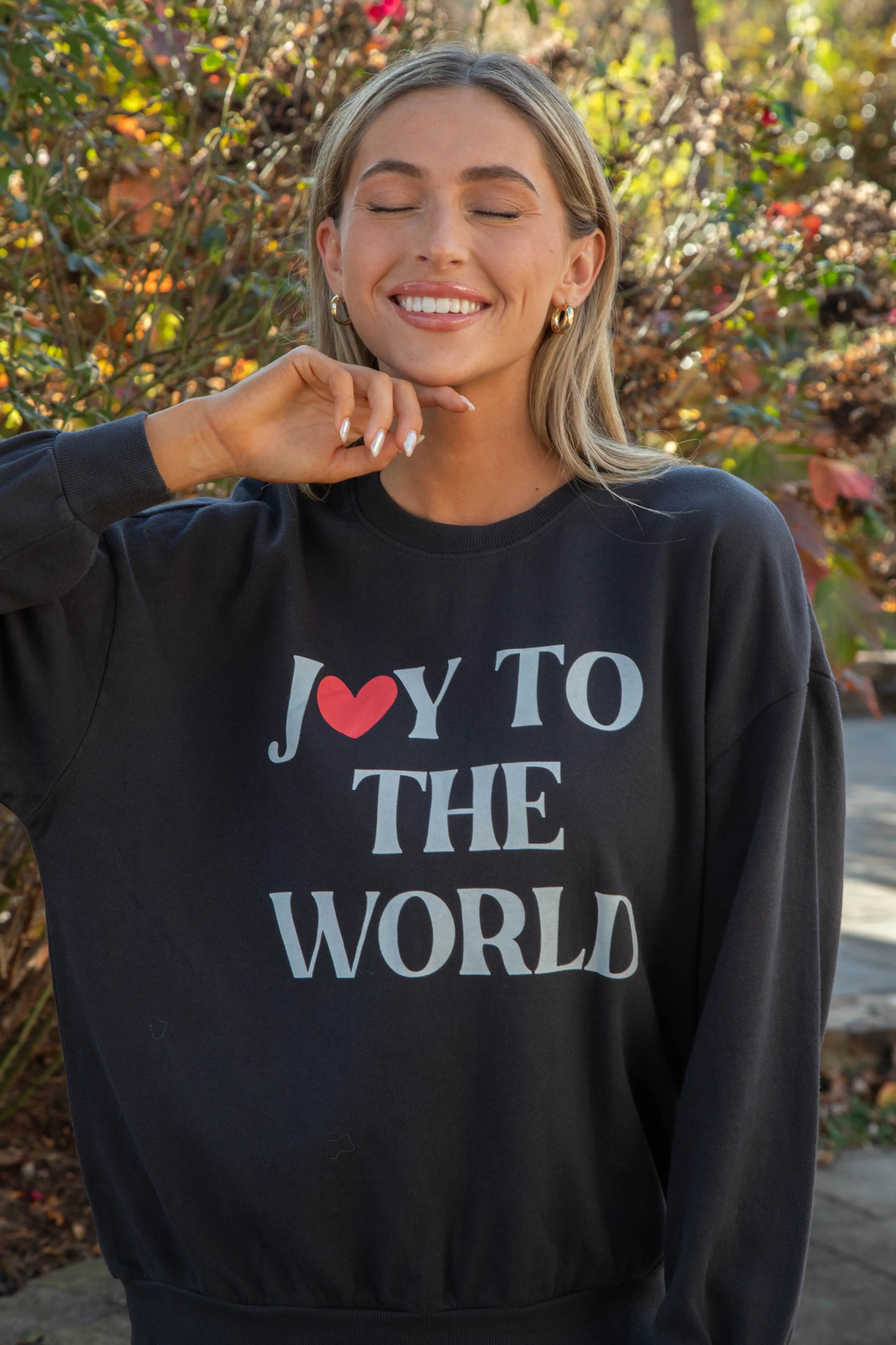 Joy to the World Sunday Sweatshirt, Black Sand | Z Supply