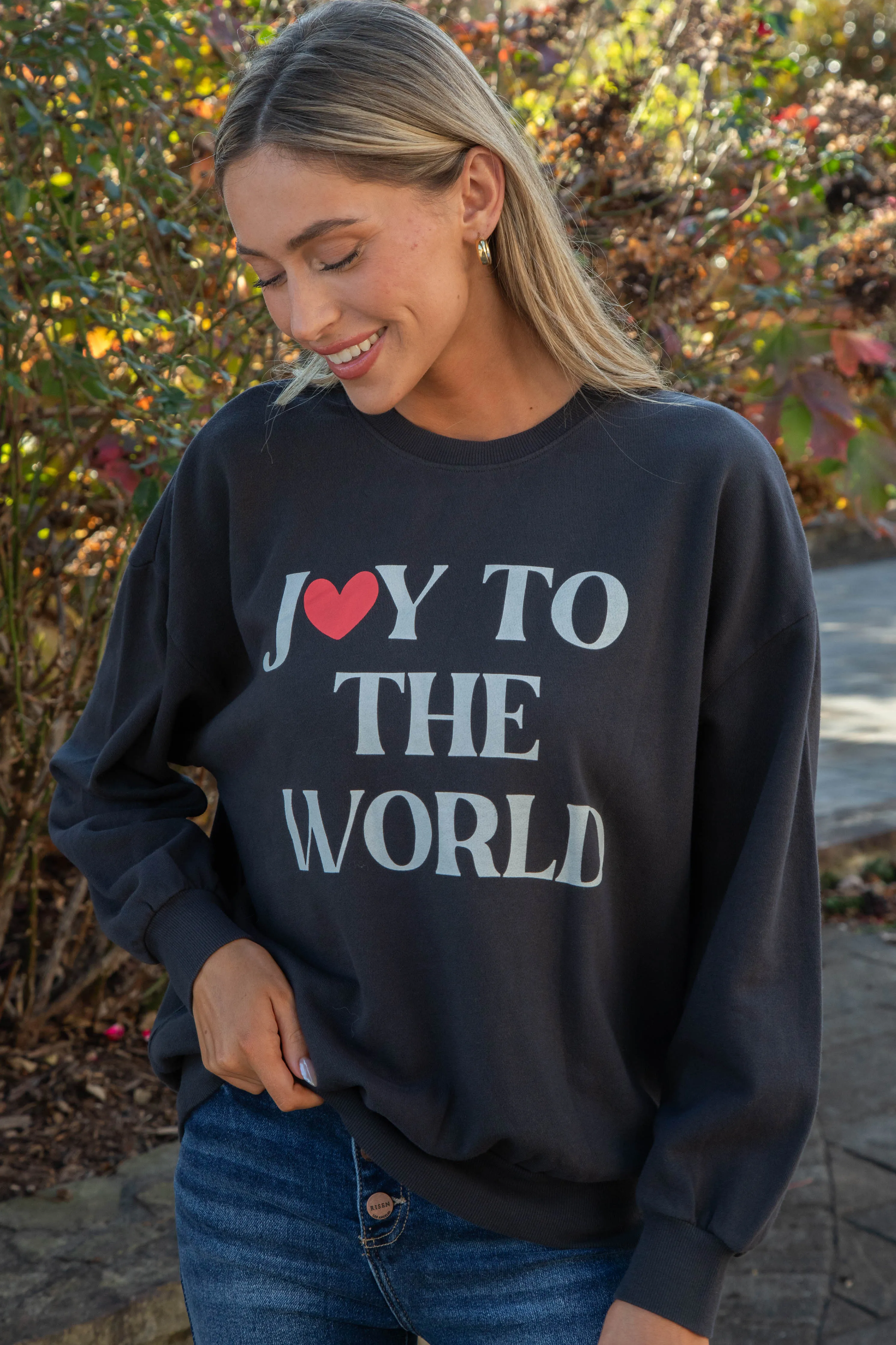 Joy to the World Sunday Sweatshirt, Black Sand | Z Supply