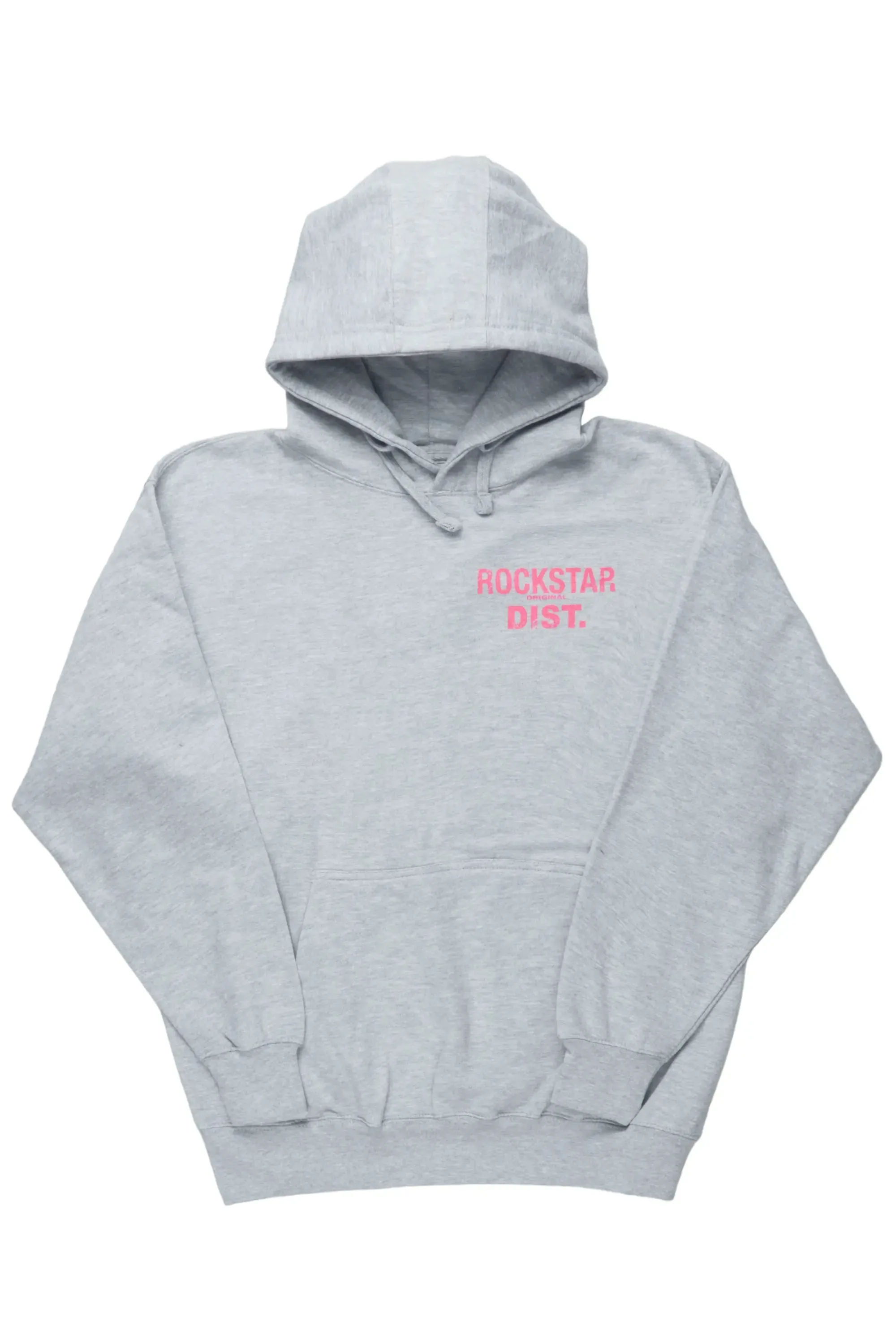 Lake Grey/Pink Graphic Hoodie