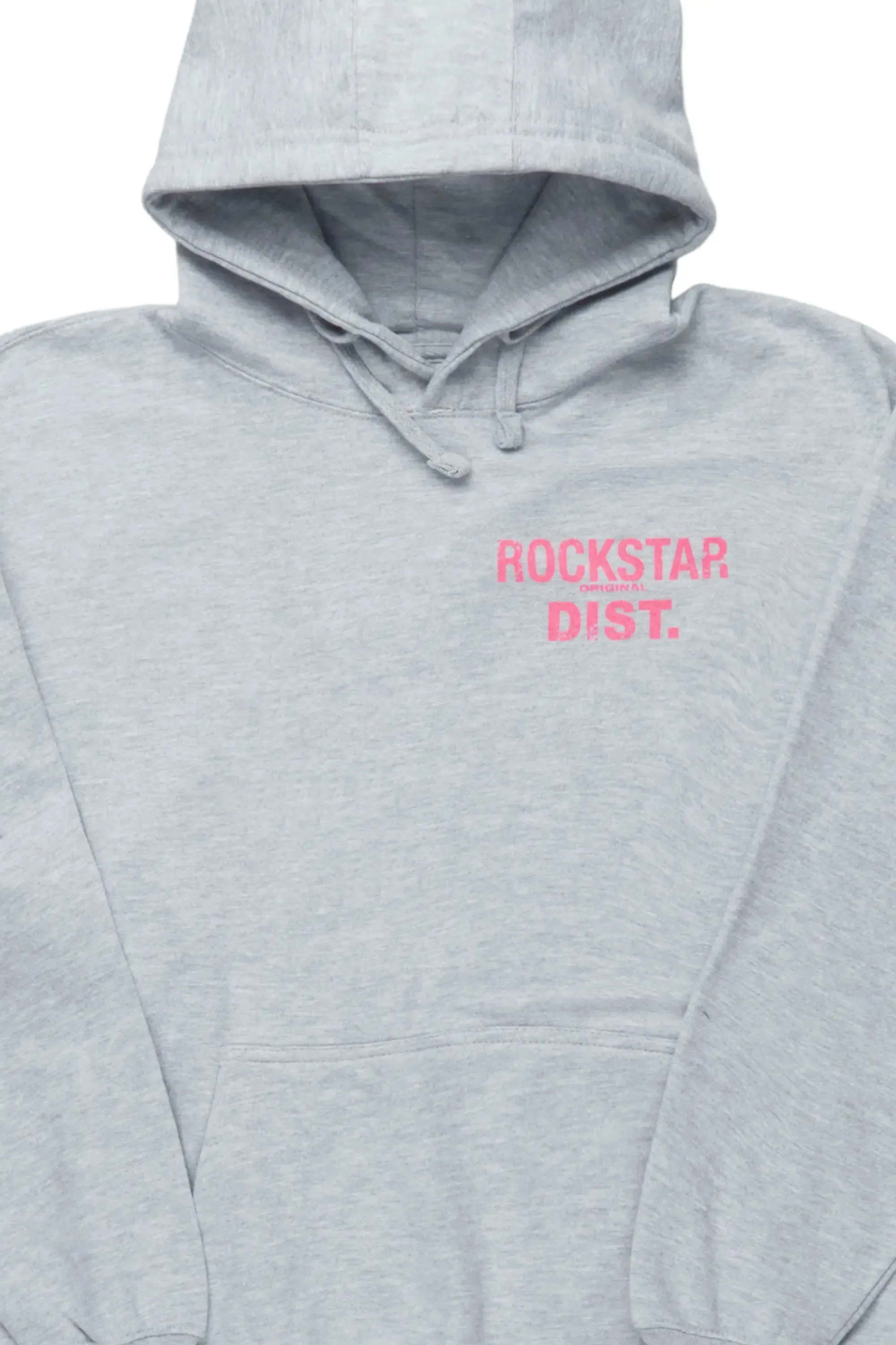 Lake Grey/Pink Graphic Hoodie