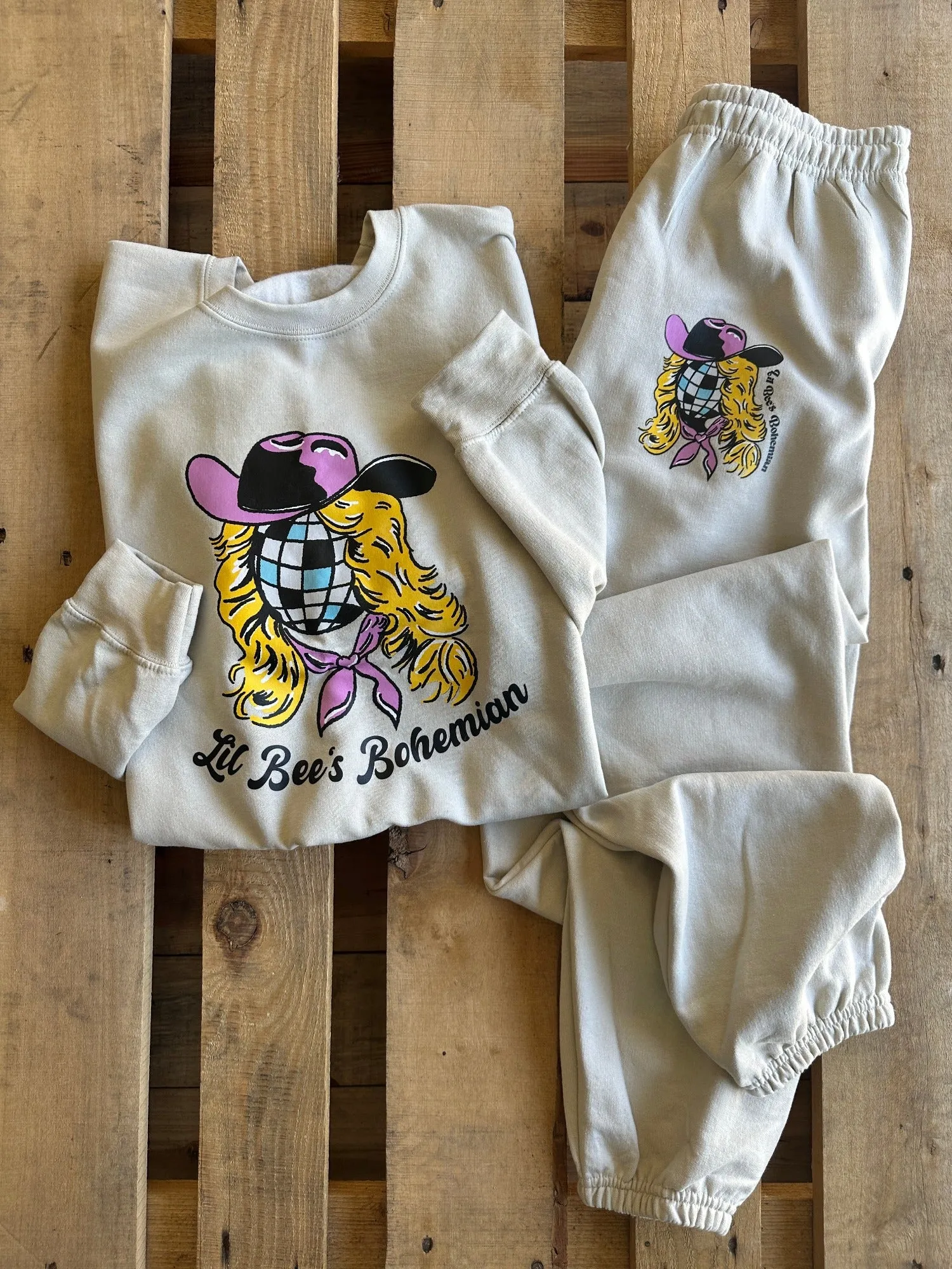 Lil Bee's Bohemian Disco Cowgirl Sweatsuit Set (made to order) WR