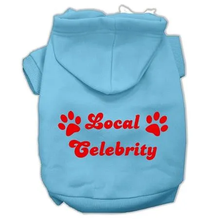 Local Celebrity Screen Print Pet Hoodies Baby Blue Size Med (12)