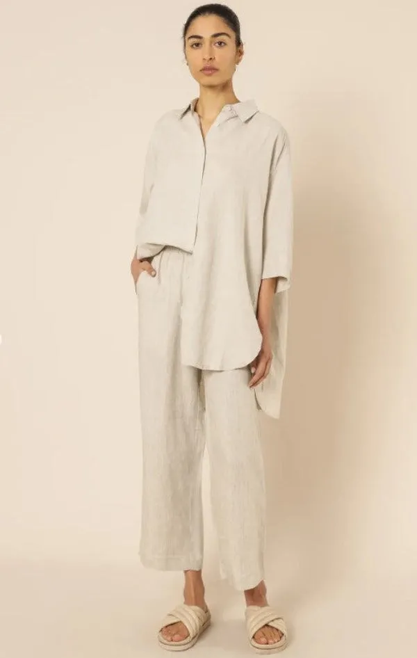 Lounge Linen Crop Pant Natural