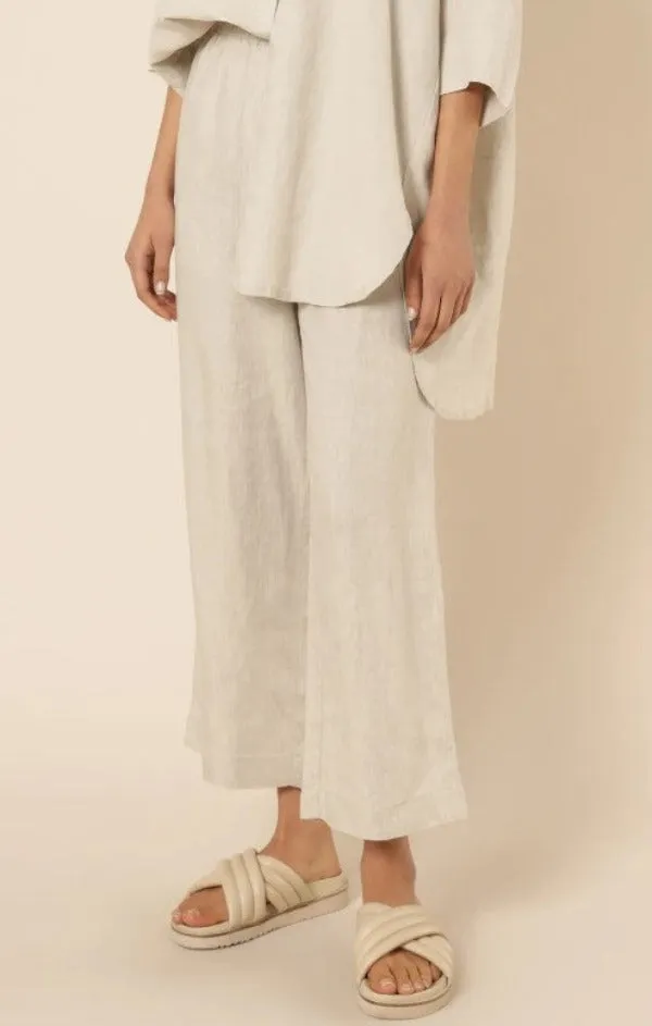 Lounge Linen Crop Pant Natural