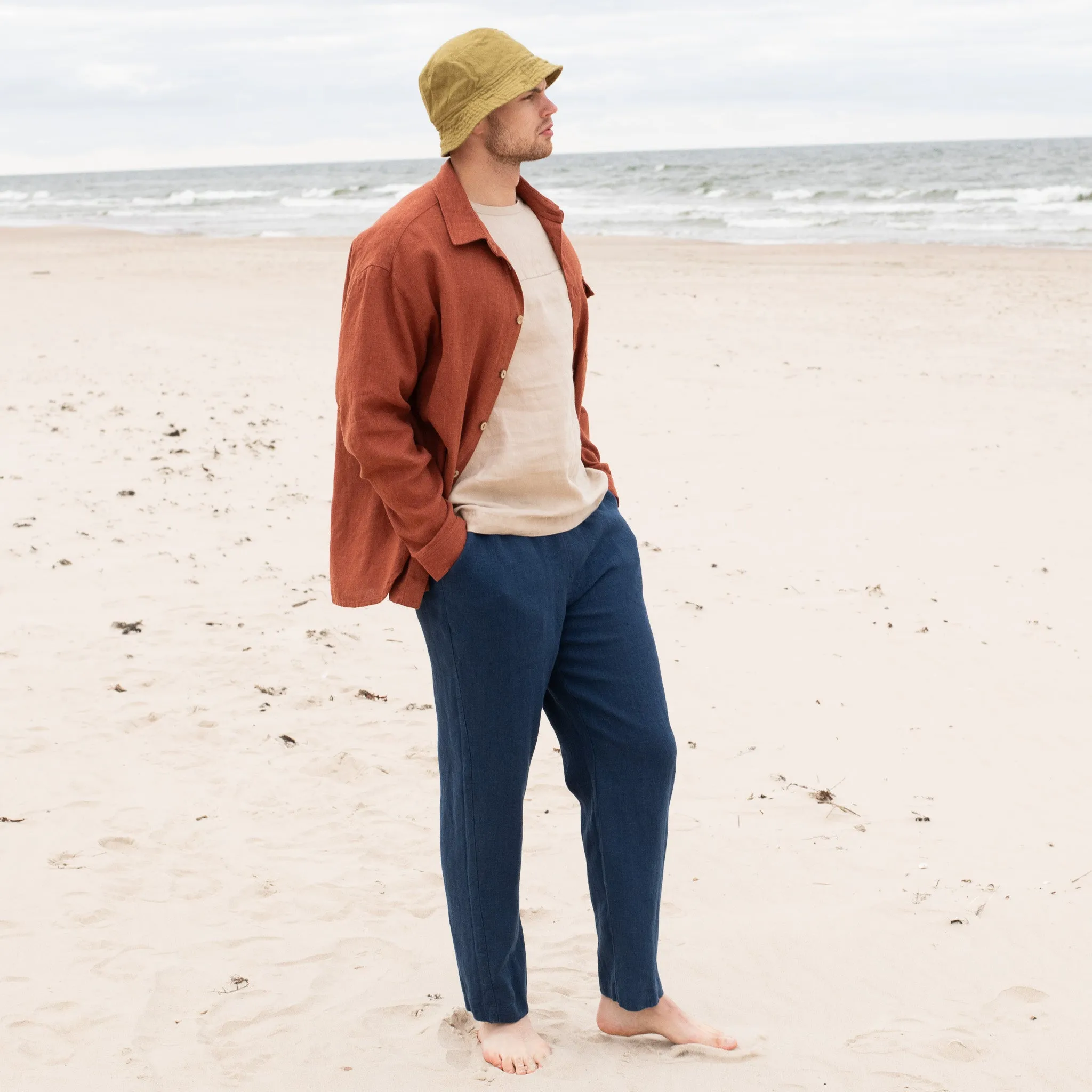 Men’s casual linen pants ONTARIO in HEAVY linen