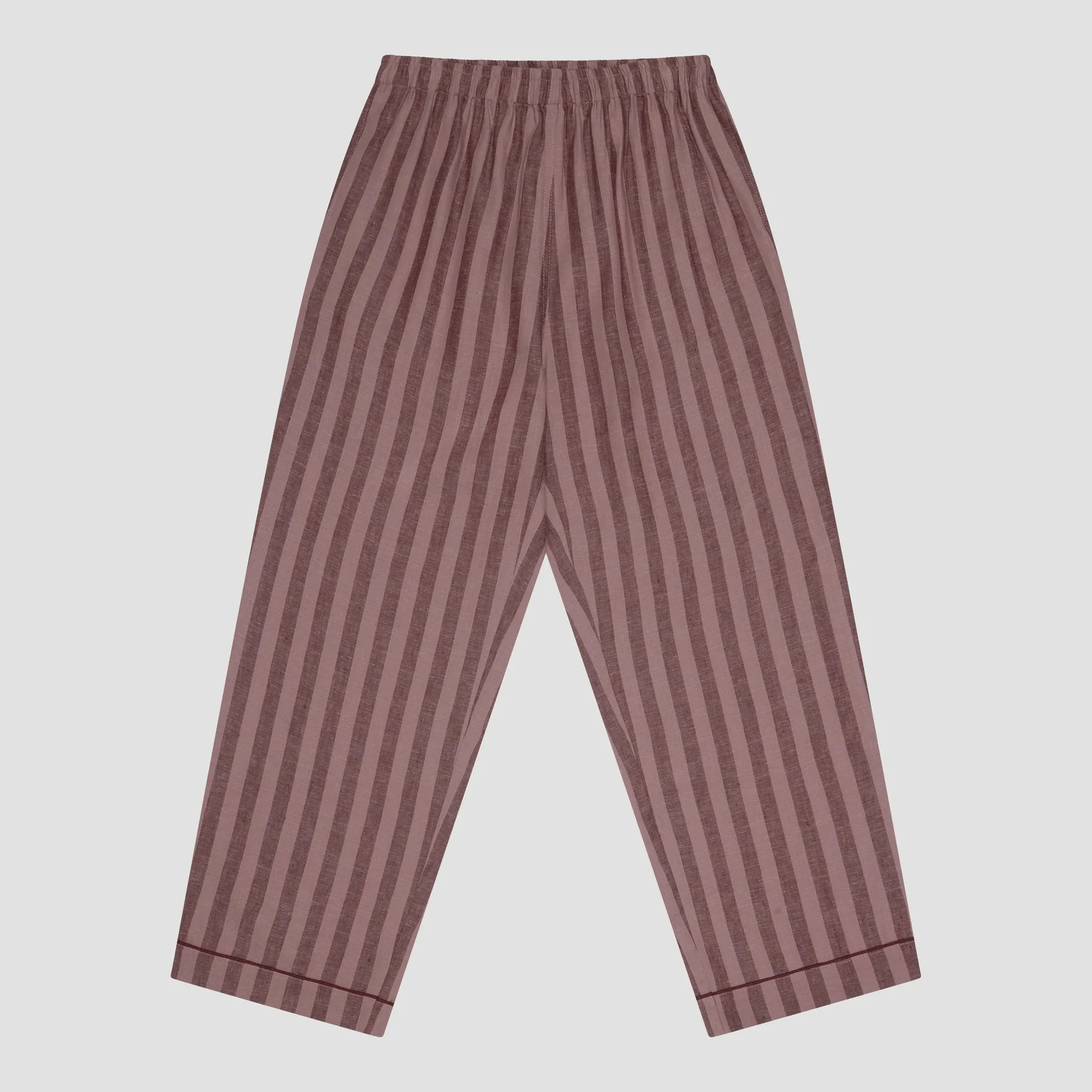 Men's Port & Woodrose Striped Linen Pajama Pants