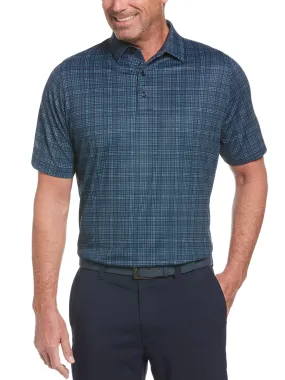 Mens Swing Tech™ Printed Classic Plaid Polo