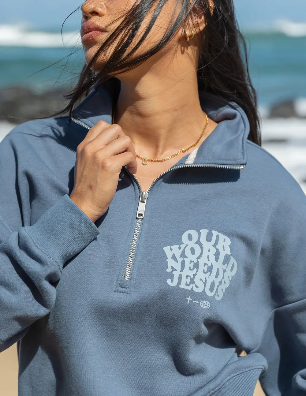 Our World Needs Jesus Women's Half-Zip